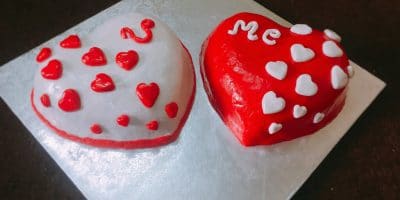 Dual Heart Cake