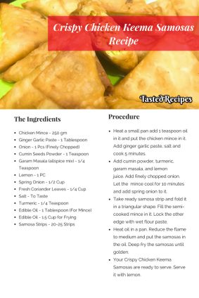 Chicken Keema Samosa Recipe - Tasted Recipes