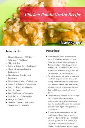 Chicken Potato Gratin - Tasted Recipes