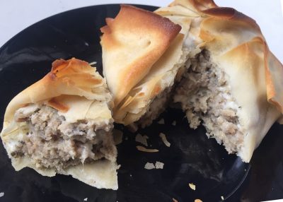 Cheesy Mince Tortilla Pie