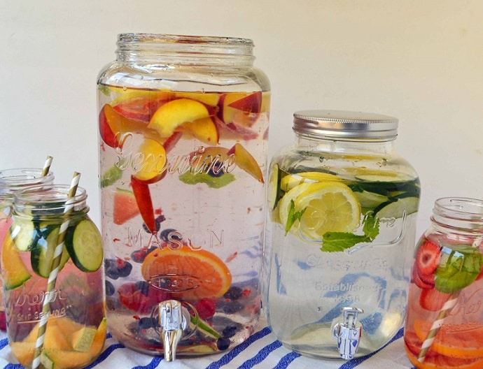 spa fruit infused detox water