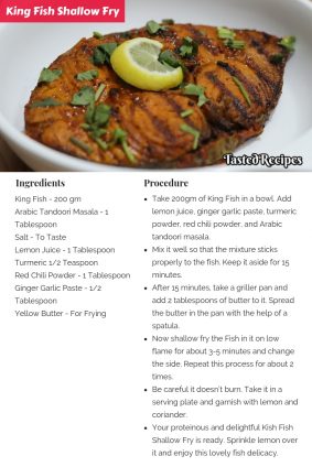 King Fish Shallow Fry Recipe - Surmai Tawa Fry - Tasted Recipes