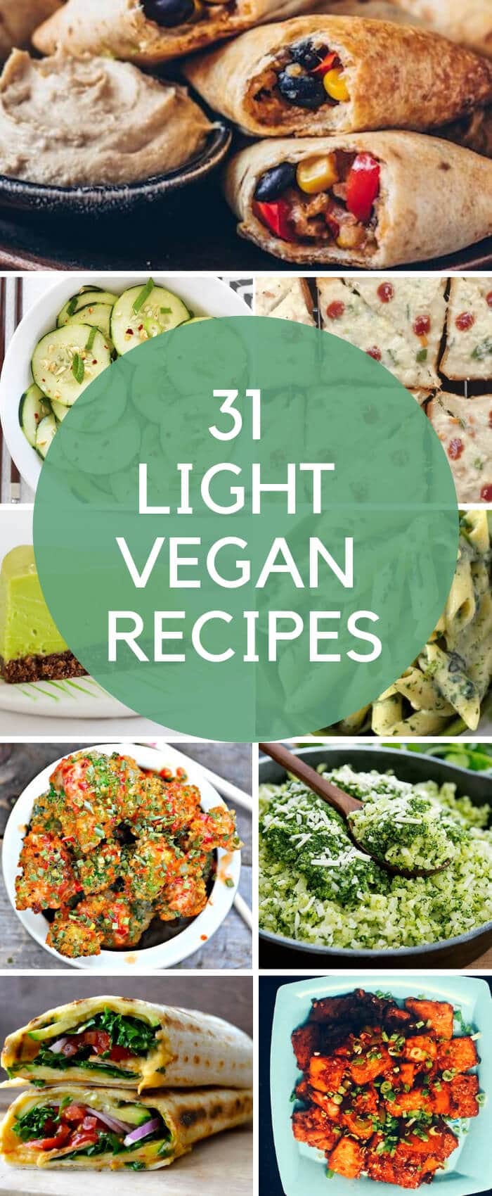 light vegan recipes