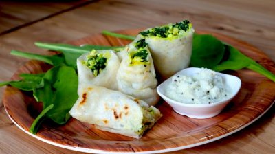 Palak Paneer Cheese Dosa