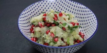 Mashed Potato Pomegranate Salad