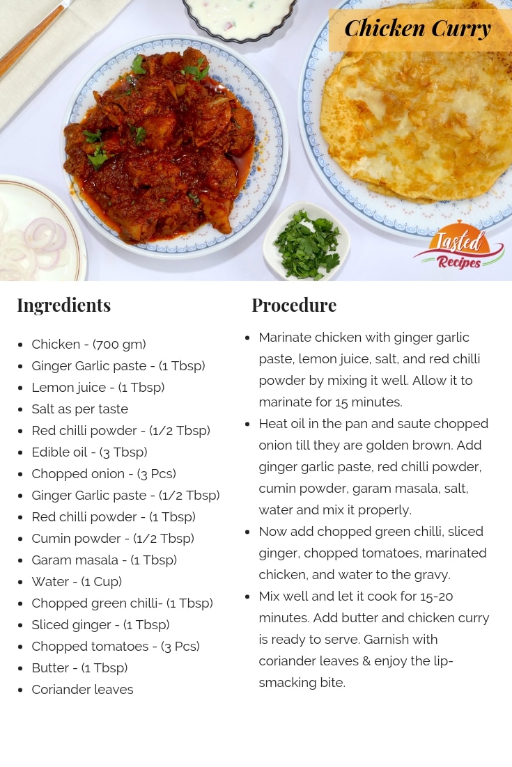 Chicken Curry Home Style Tasted Recipes