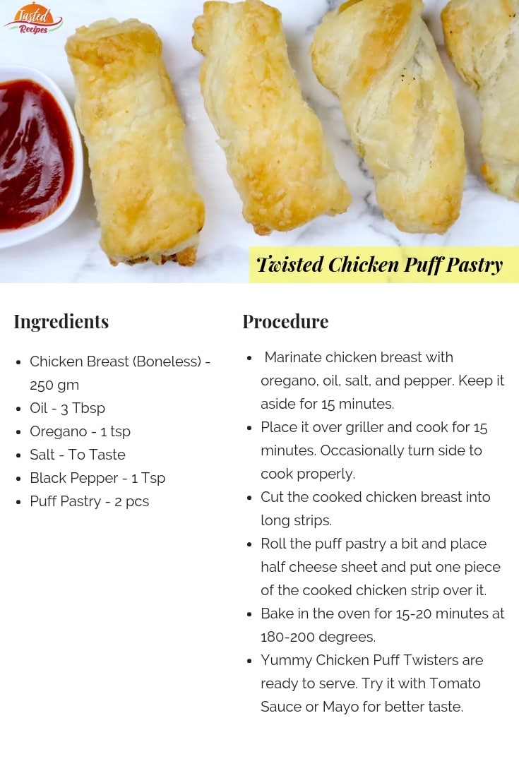 Twisted Chicken Puff Pastry