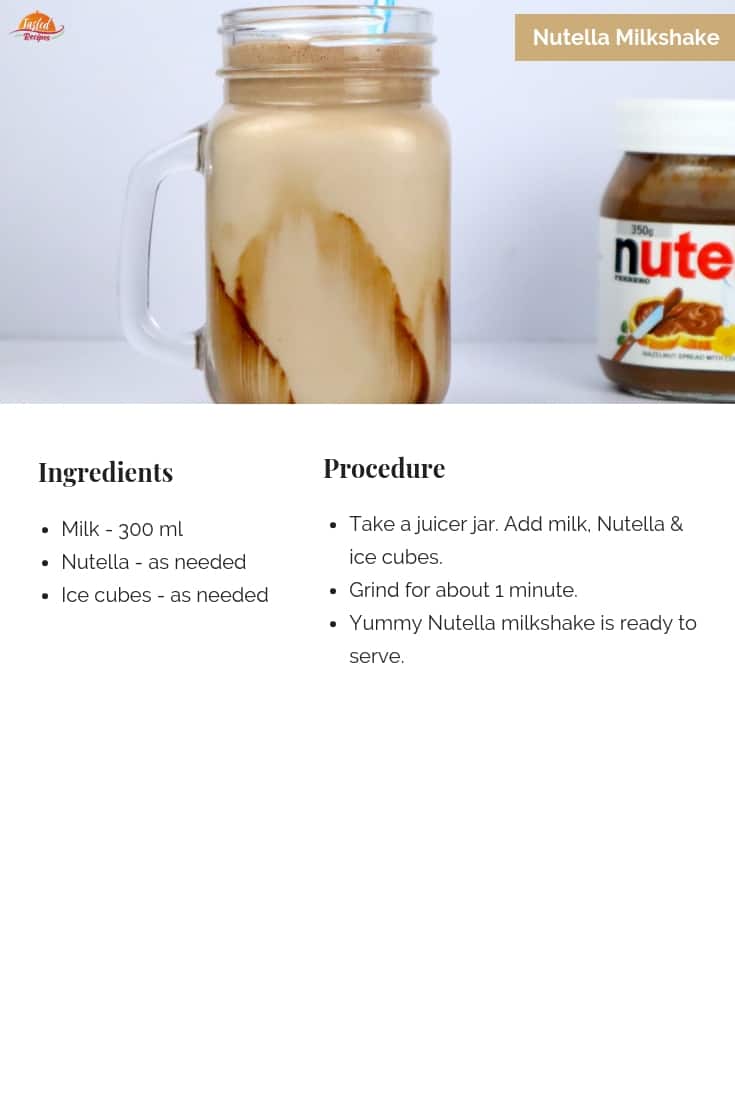nutella milkshake