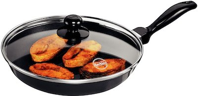 hawkins futura non stick frying pan with glass lid