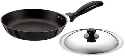 hawkins futura non stick frying pan with steel lid