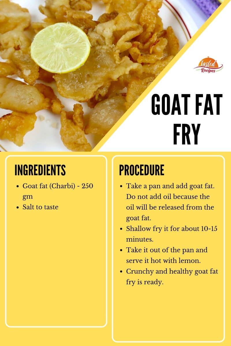 Goat fat fry recipe card