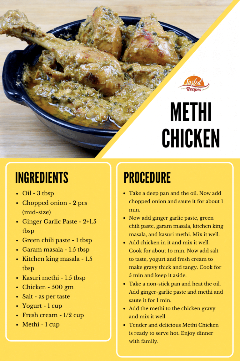 Methi Chicken Recipe Tasted Recipes