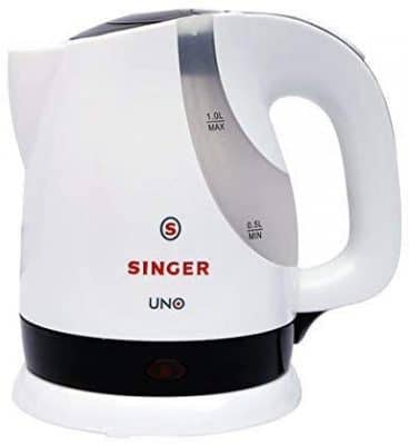 singer-uno-1 LTR-plastic-electric-kettle-with-water Level Indicator