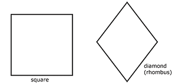 square and diamond shapes