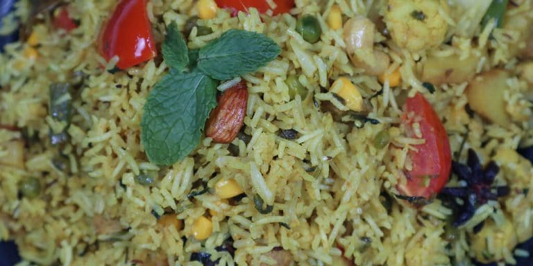 Vegetable Rice or Pulao Recipe - वेजिटेबल पुलाव - Tasted Recipes