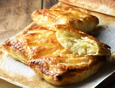 Cauliflower cheese onion pasties