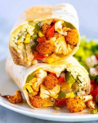 roasted cauliflower burrito