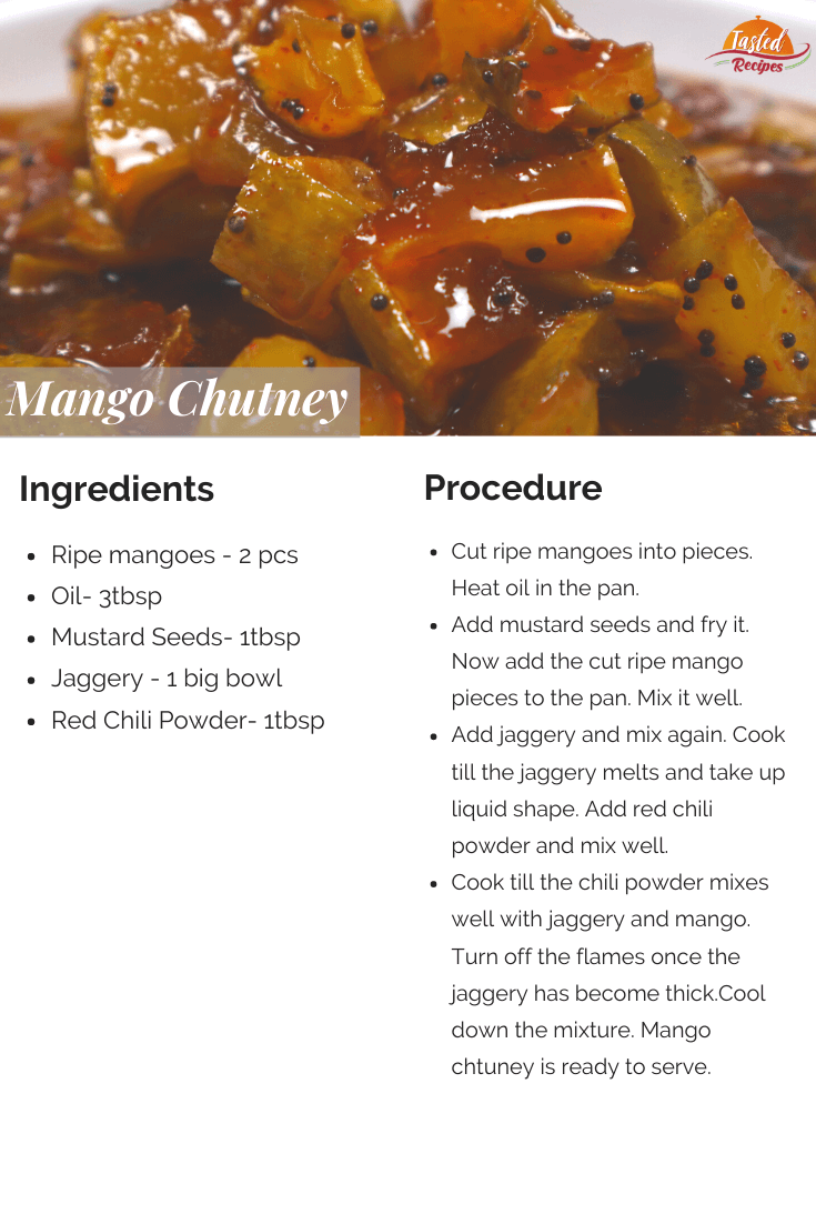 mango chutney recipe card