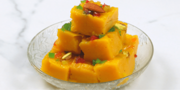 mango custard halwa