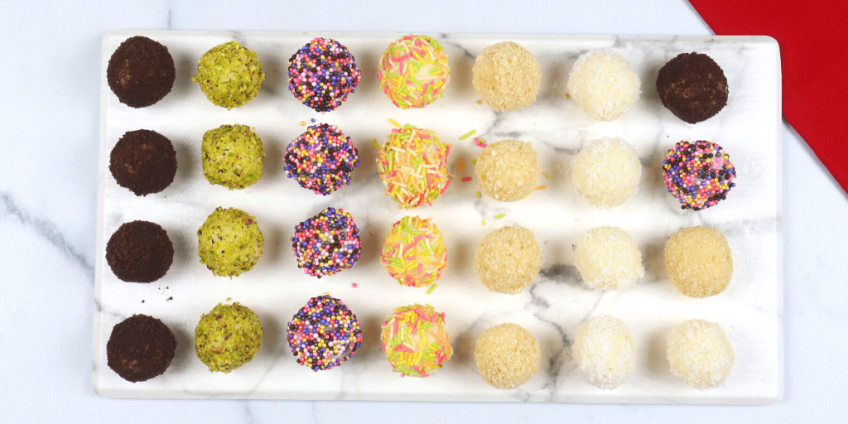 white chocolate coconut truffles