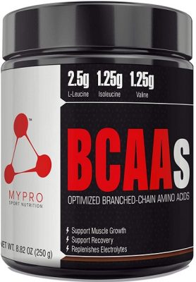 Mypro Sport Nutrition Premium BCAA’s with 5G of Pure Proven 211 Ratio Muscle Recovery-Muscle Protein Synthesis-Lean Muscle-Improved Performance-Hydration-50 Servings-250 Gm (Blue Raspberry)