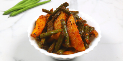 masala aloo green beans sabji