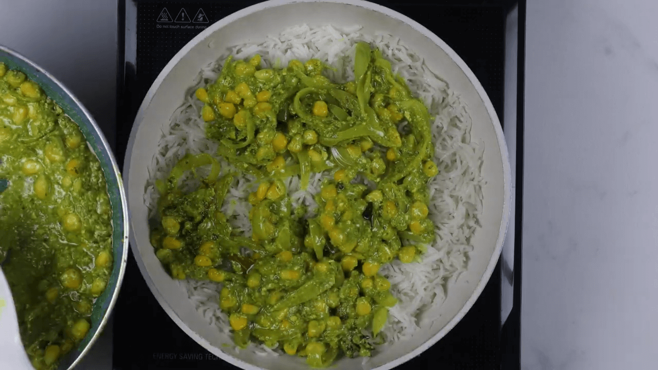 Sweet Corn Pulao step-8