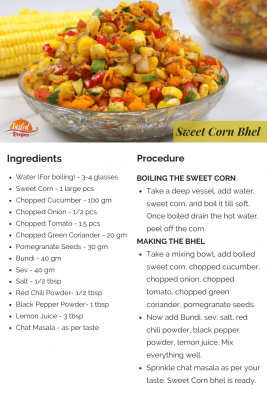 Sweet Corn Bhel | Corn Chaat - Tasted Recipes
