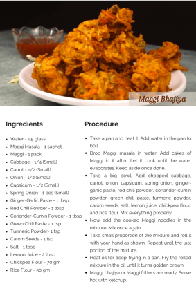 Maggi Bhajiya Evening Snacks - Tasted Recipes