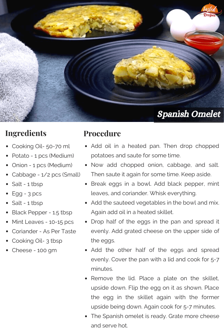 Spanish Omelet Recipe Card