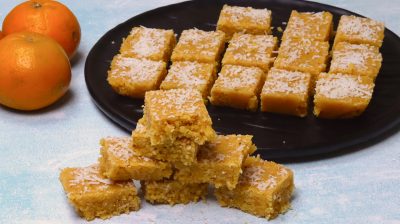 Orange Burfi With Coconut