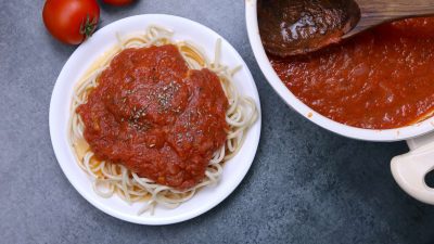 Red Pasta Tomato Sauce From Fresh Tomatoes