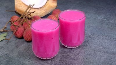 Coconut Litchi Rose Sharbat