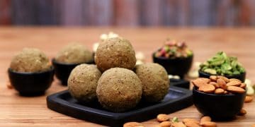 Bajra Dry Fruits Ladoo with Goond and Jaggery