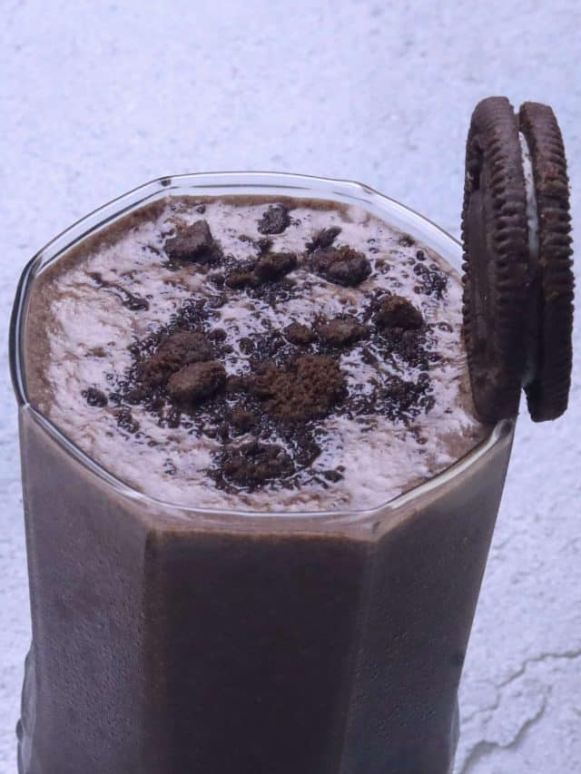 Oreo melted chocolate milkshake