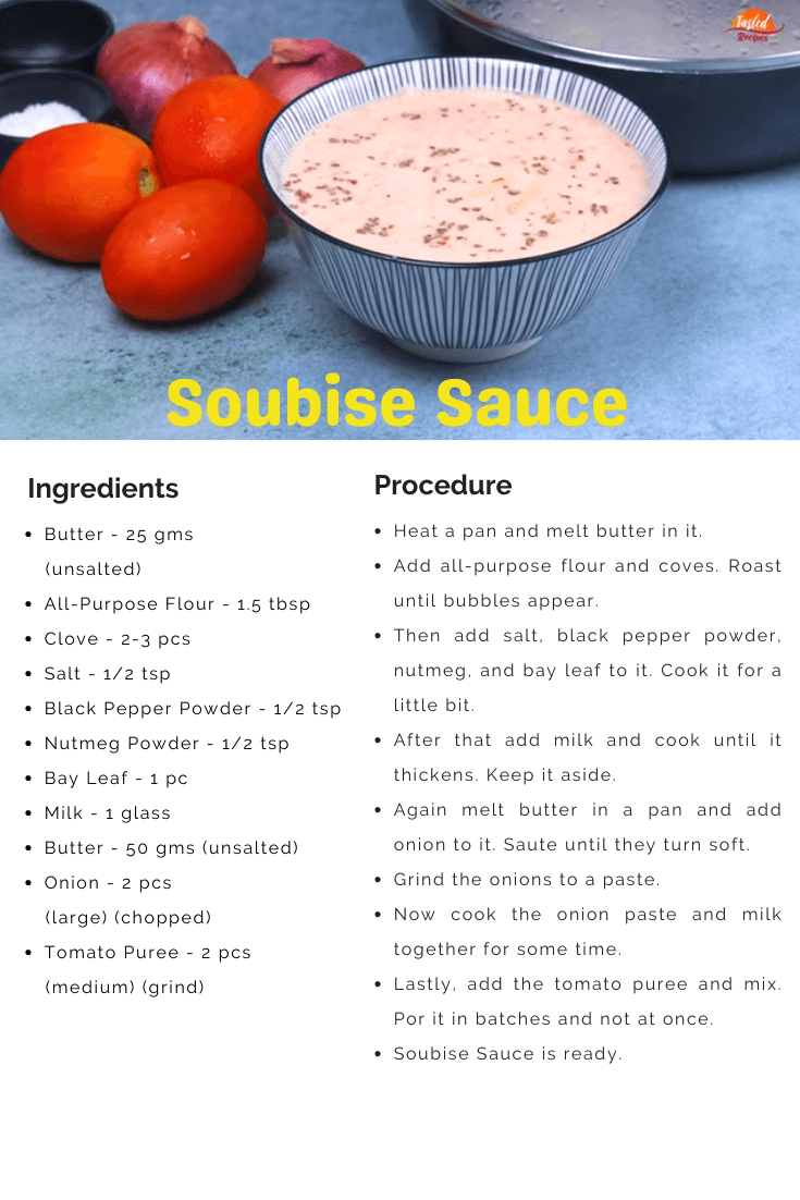 Soubise Sauce Recipe Card