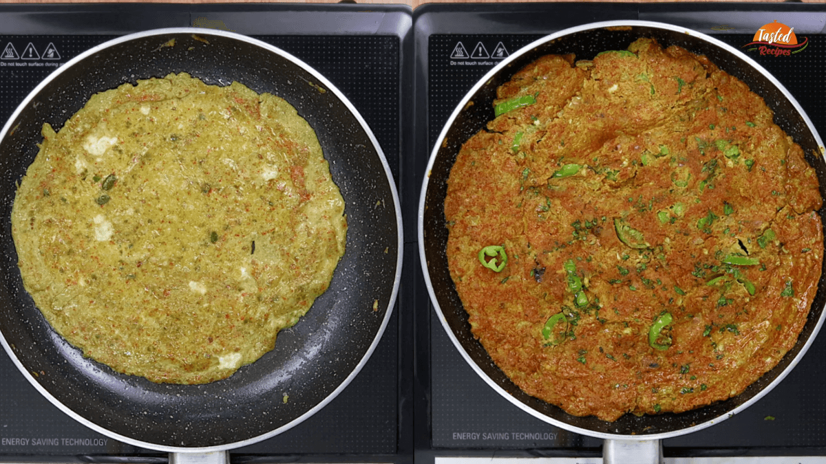 Indian Masala Egg Omelette - Diff in Texture