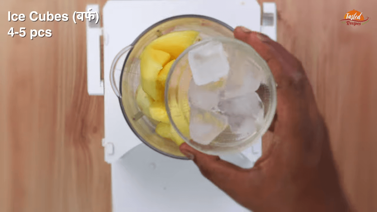 Mix fruit lassi step 7